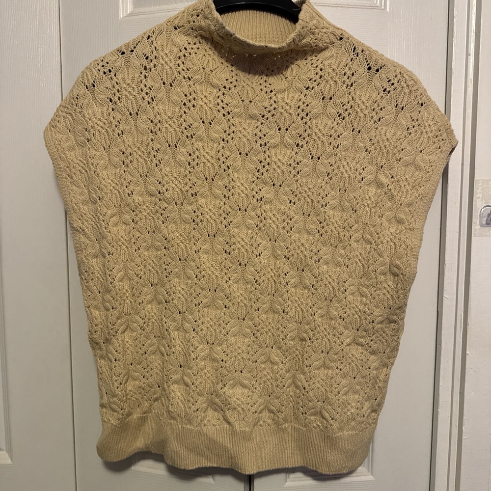 Free People Cream Cowl Neck Sweater
